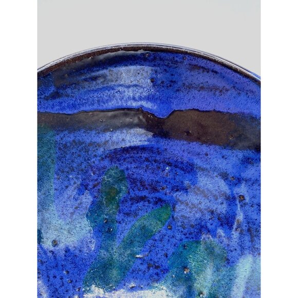 Midnight Blue Hand Made Pottery Bowl /Signed - Picture 8 of 8